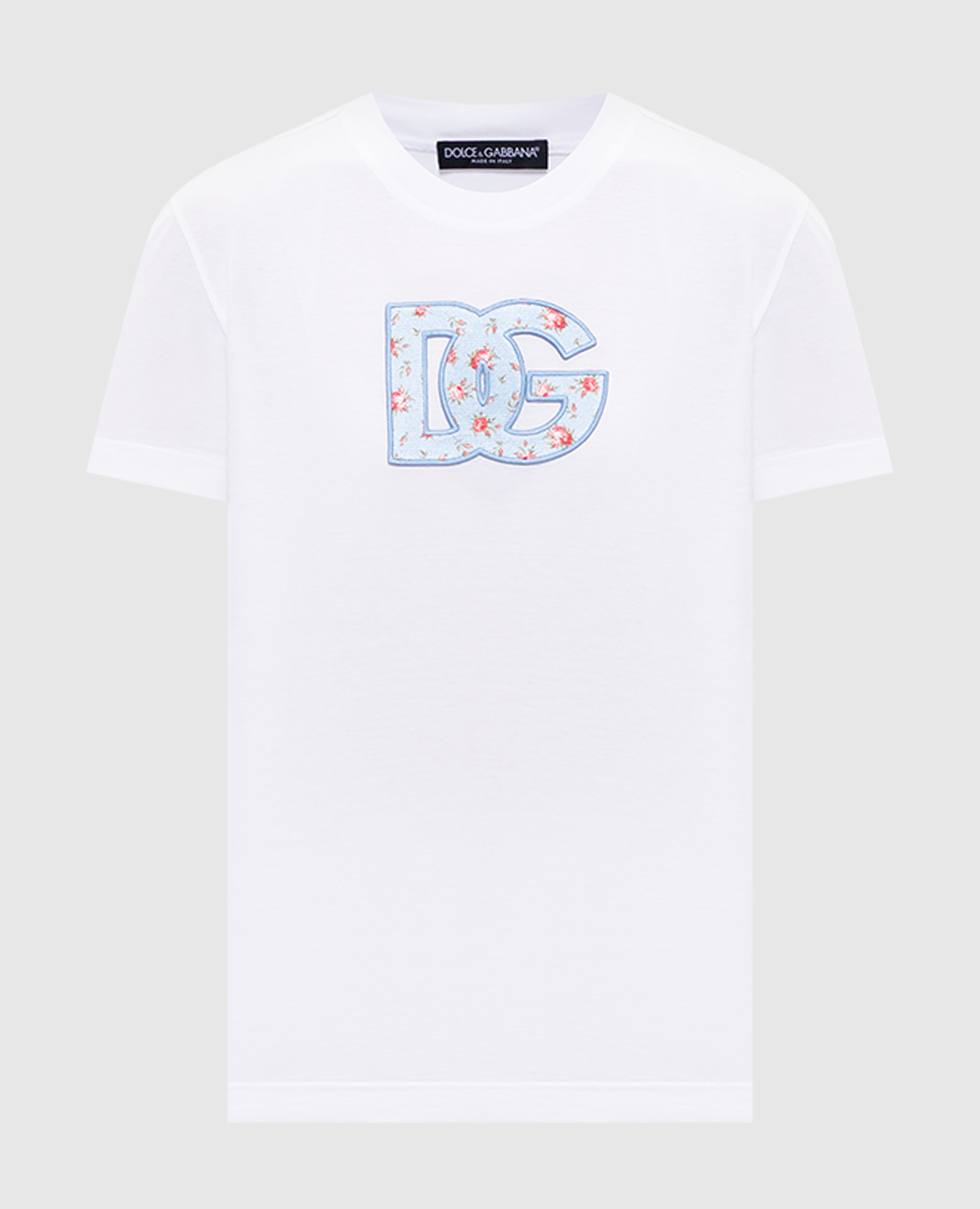 

White T-shirt with DG monogram Dolce&Gabbana