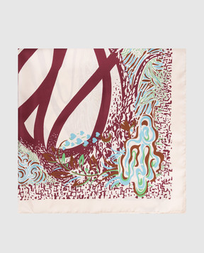 MANTERO 1902 Hide and Seek ivory silk scarf 0904F0030G56945