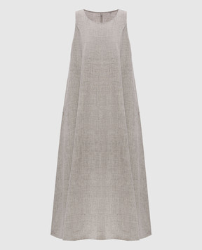 Intoca Gray linen dress 261LIPDR1103