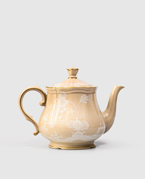 Ginori 1735 Beige porcelain teapot Oriente Italiano 003RG00FTE400010068