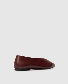 Aeyde Betty burgundy leather ballet flats FLVALS08FL129SS25955