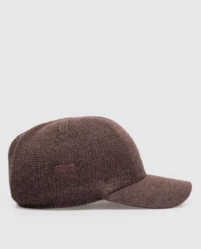 Marco Pescarolo Bufera brown cashmere cap BUFERA54M04
