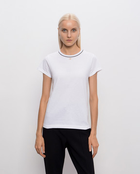 Valentino White T-shirt with emblem 9B3MG26RAFB