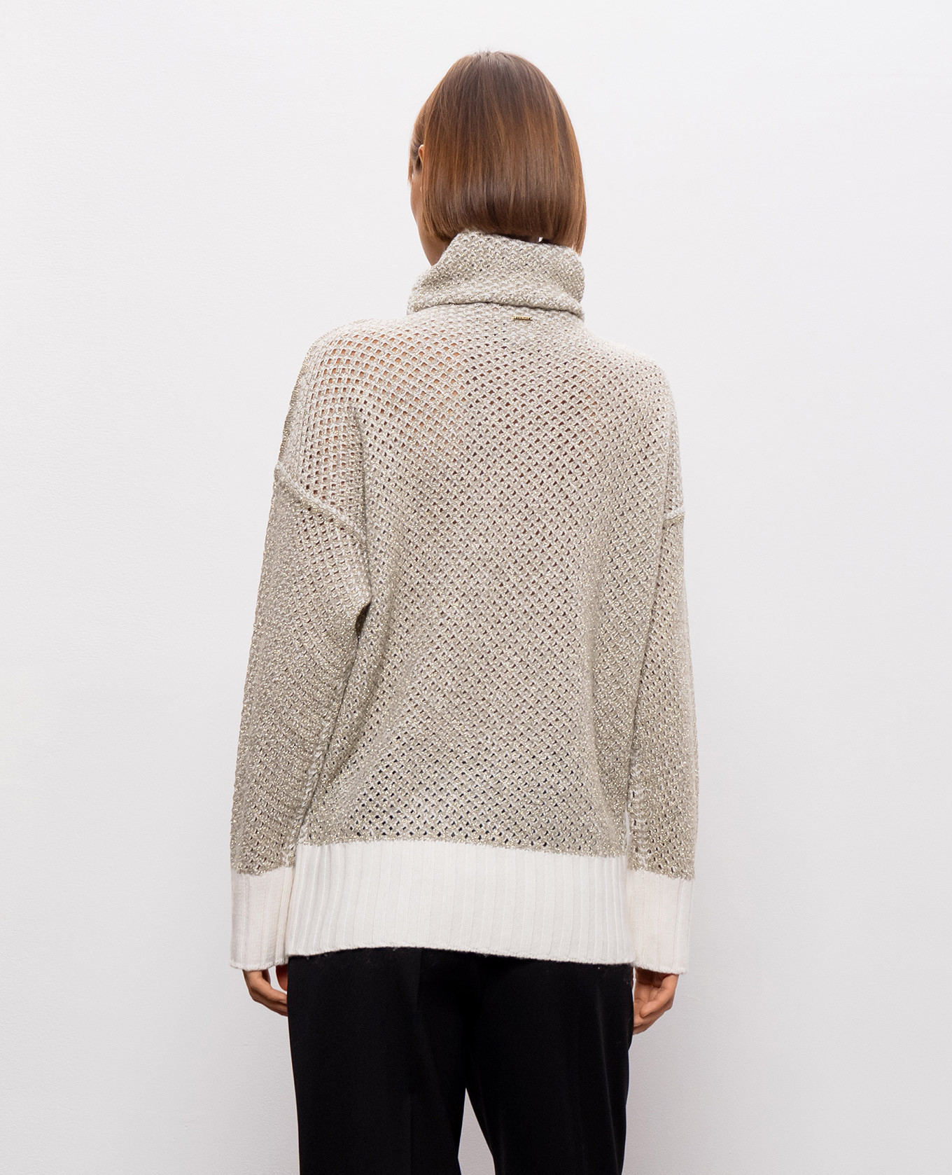 Ivory sweater with lurex Twinset 4