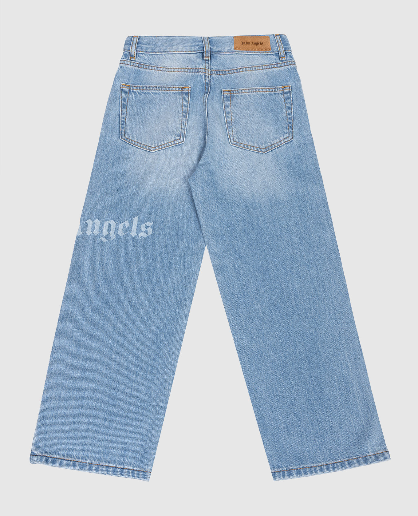 

Children's blue jeans with a worn effect Palm Angels