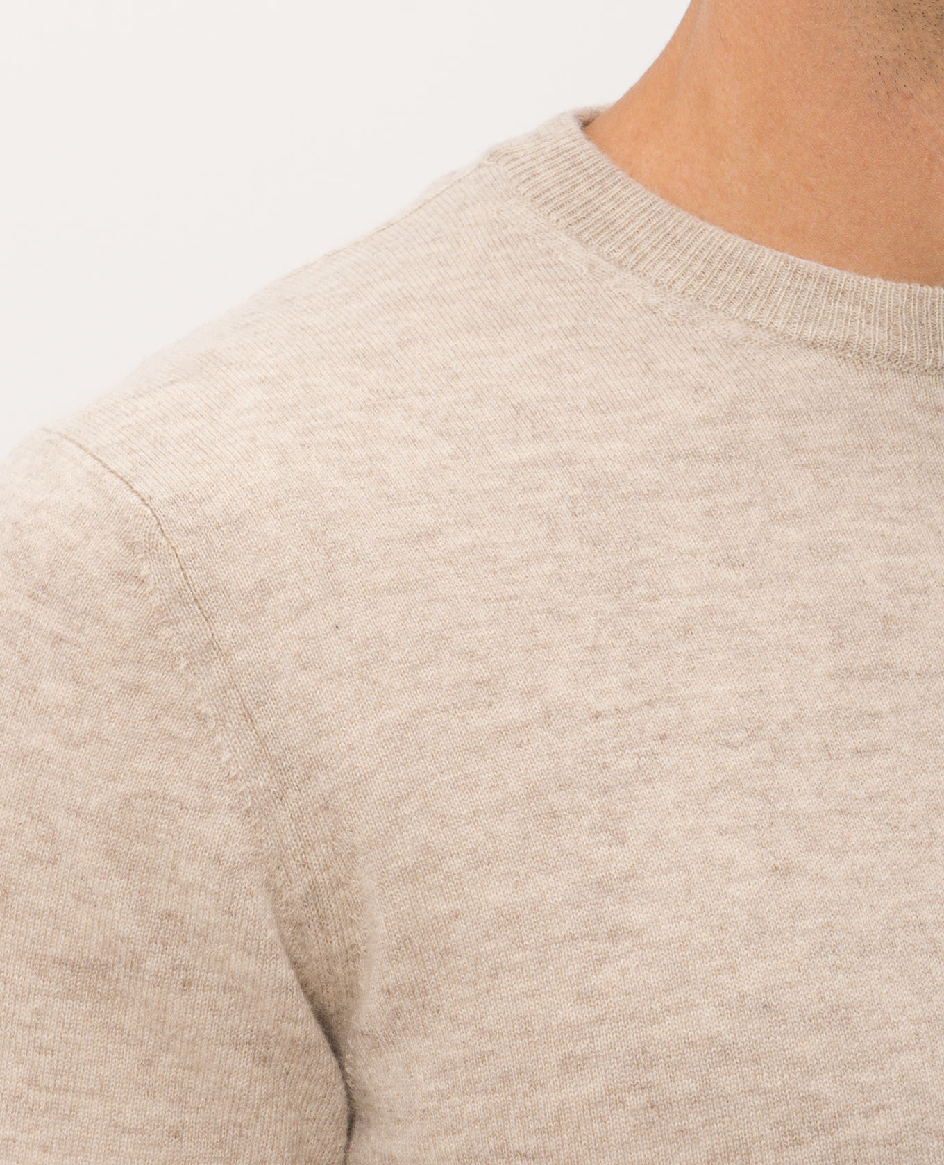 Beige melange cashmere jumper Cashmere&Whiskey 5
