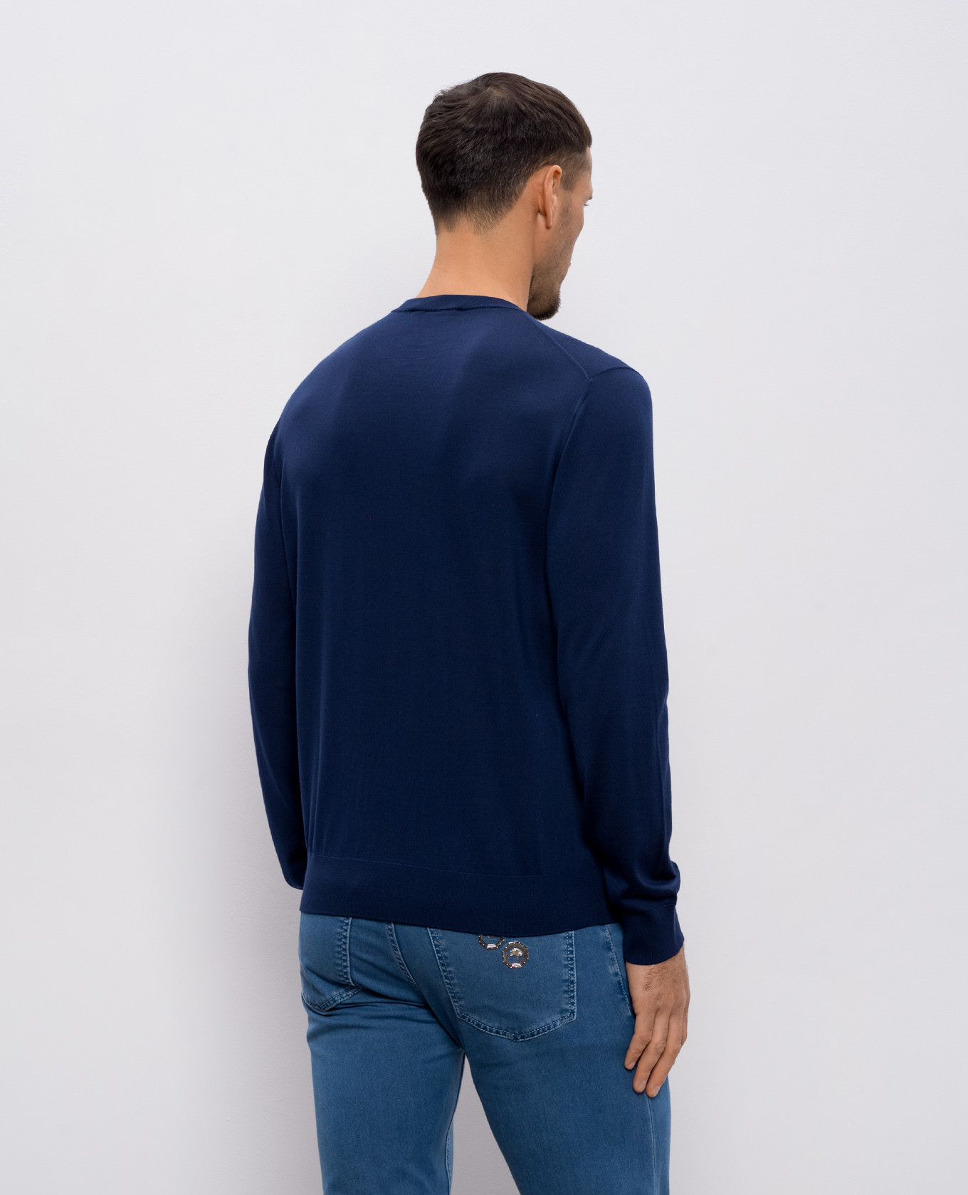 

Blue longsleeve made of wool, cashmere and silk Stefano Ricci