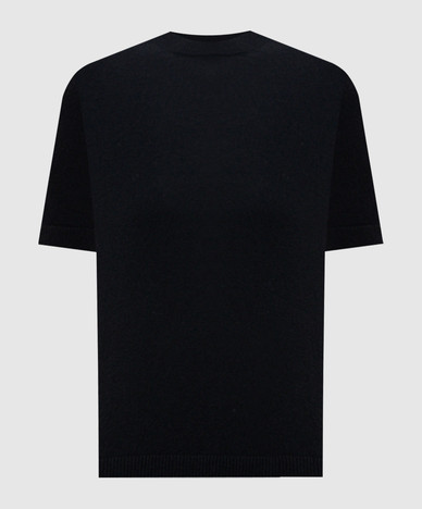 JUST black wool and cashmere top