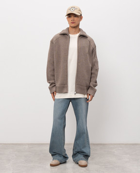 Juun.j Brown cardigan with wool JC6251P81A