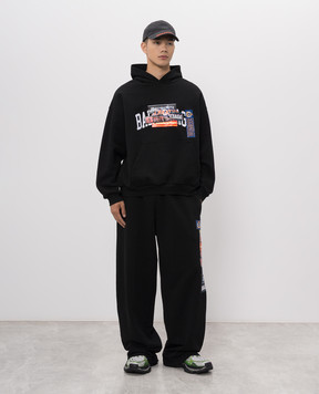 Balenciaga Black Bumper Stickers Sweatpants 871496TUVS8