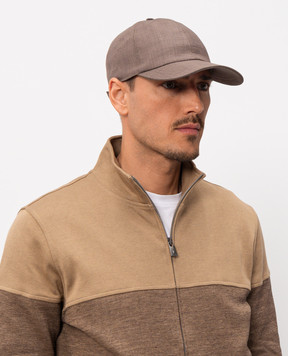 CAPOBIANCO Brown wool cap 20MC1UN00