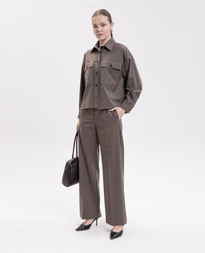 Max Mara Weekend Brown PETRA pants with wool WKDPETRA