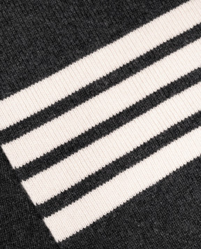 Thom Browne Dark gray cashmere scarf MKS026A00011
