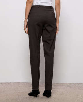 Loulou de Saison Brown MALKA LDS wool trousers MALKALDS
