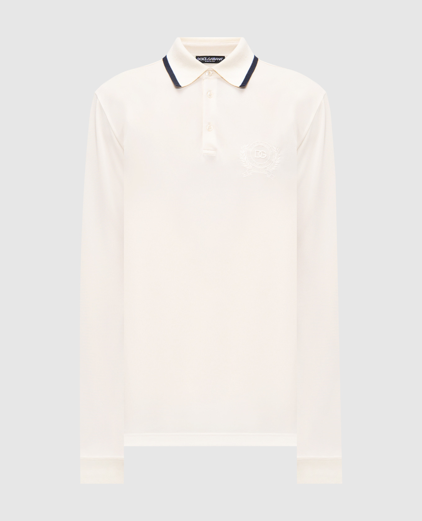 

Ivory polo with DG monogram embroidery Dolce&Gabbana, Beige