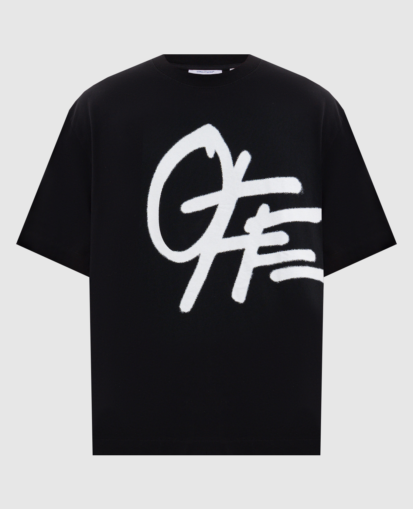 Black T-shirt with Spray logo print