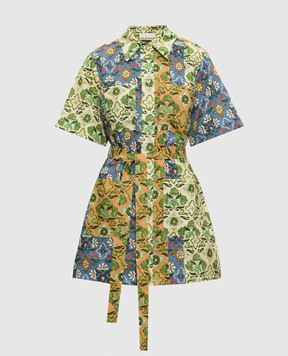 Alemais Ali Spliced Linen Shirt Dress 6194D