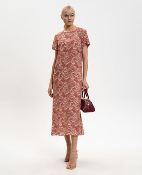 Max Mara Weekend Red silk midi dress CRESPO WKDCRESPO