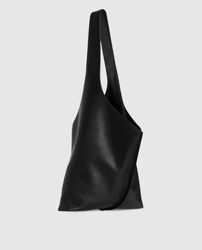 The Row Black Leather Bindle Stitch Bag W1872L72