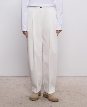 Toteme White cotton pants 263WRB0417FB0490
