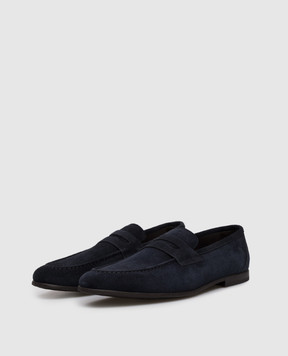 Canali Blue suede loafers RB01269661210