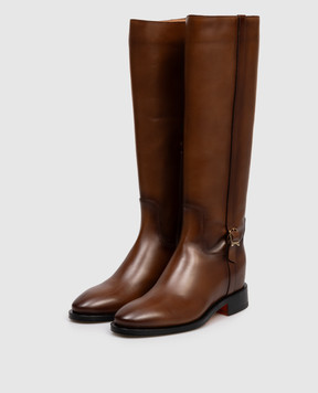 Santoni Brown leather boots WSHM71827BJ2HDYL