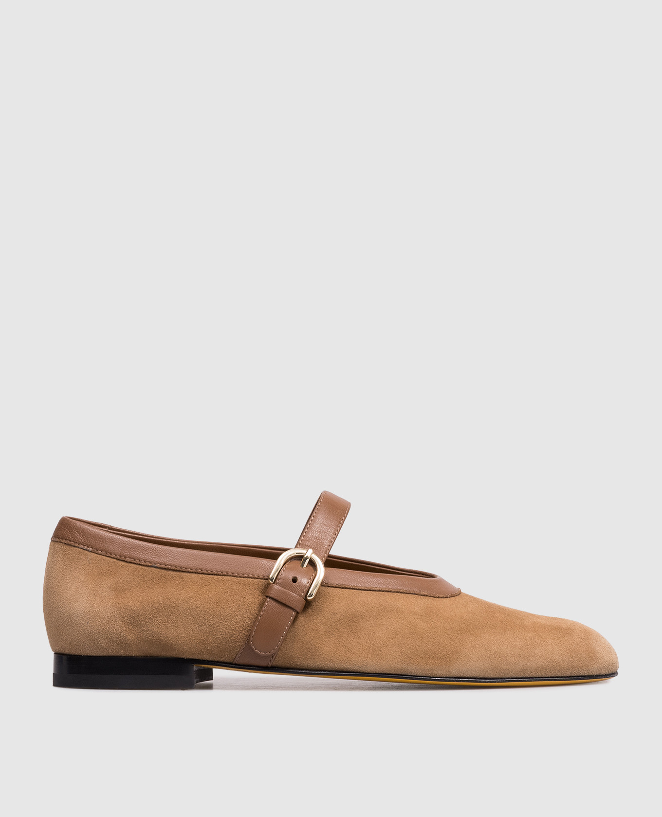 Brown suede ballet flats