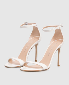 Stuart Weitzman White patent leather sandals NUDIST SJ995