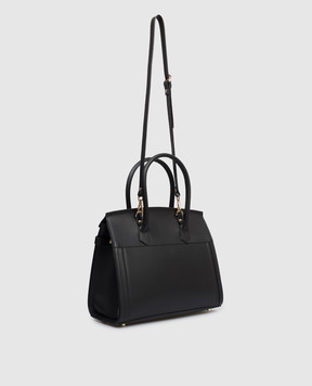 Gianni Notaro Black leather satchel bag 253RUGAORO
