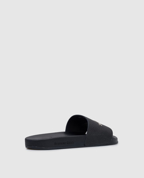 Stefano Ricci Blue leather sliders UG31G761VD