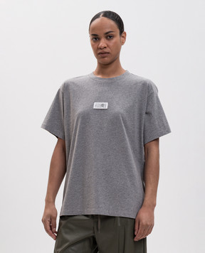 Maison Margiela MM6 Grey melange T-shirt with logo patch S52GC0367M20170