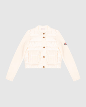Moncler ENFANT Children's combination jacket in ivory color L29549B00011M4281