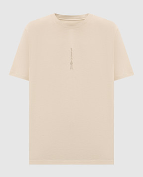 C.P. Company Beige T-shirt with logo print MTS184A005100W