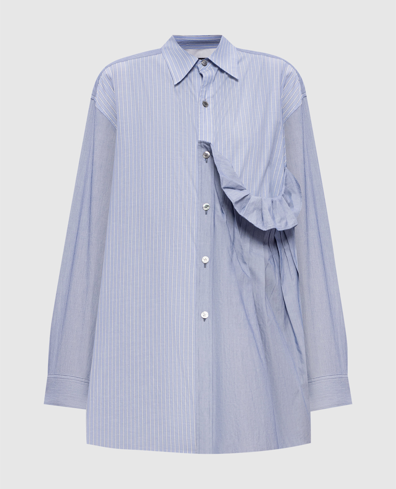 

Blue striped shirt with ruffles Y`S Yamamoto, Light blue