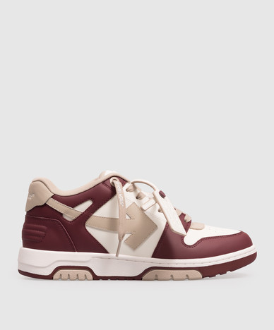 Out Of Office burgundy leather sneakers
