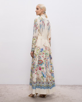 Etro Beige floral print shirt dress WRHA0591AKH59