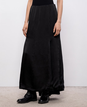 Marc Le Bihan Black silk maxi skirt 25100