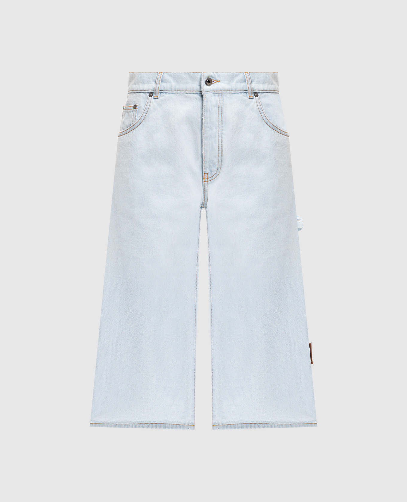 

Blue denim culottes Off-White, Light blue
