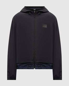 Dolce&Gabbana Navy jacket with logo patch G9BSQTFUZFG