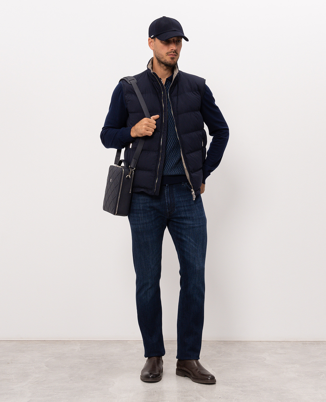 Blue wool, silk and cashmere polo shirt with a pattern Stefano Ricci 2