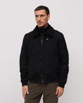 Stefano Ricci Black quilted sheepskin coat M7J5400400LACONY