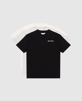 Palm Angels Children's set of T-shirts with logo print PB2B002S26JER001