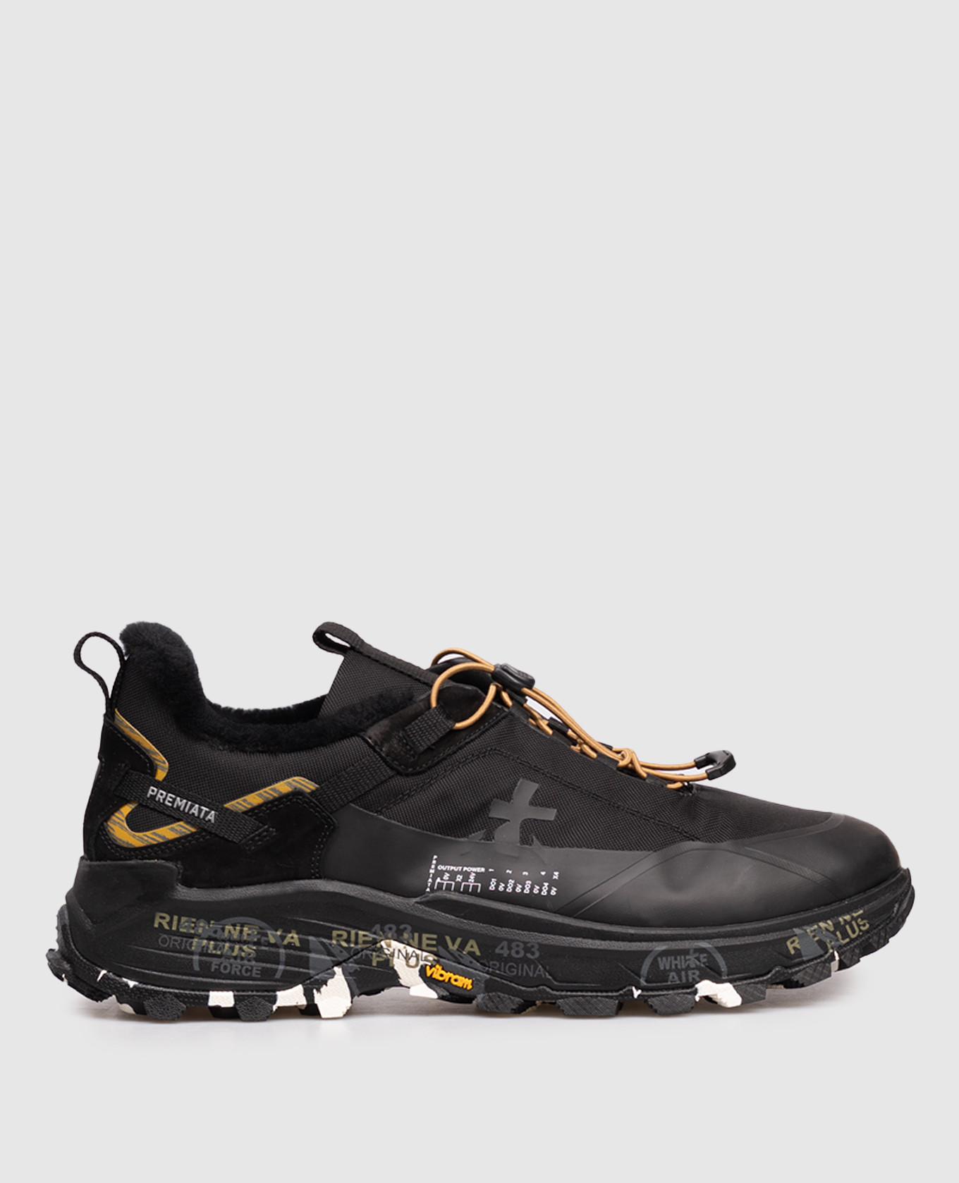 

Black combined sneakers CROSS 0.2 with fur Premiata
