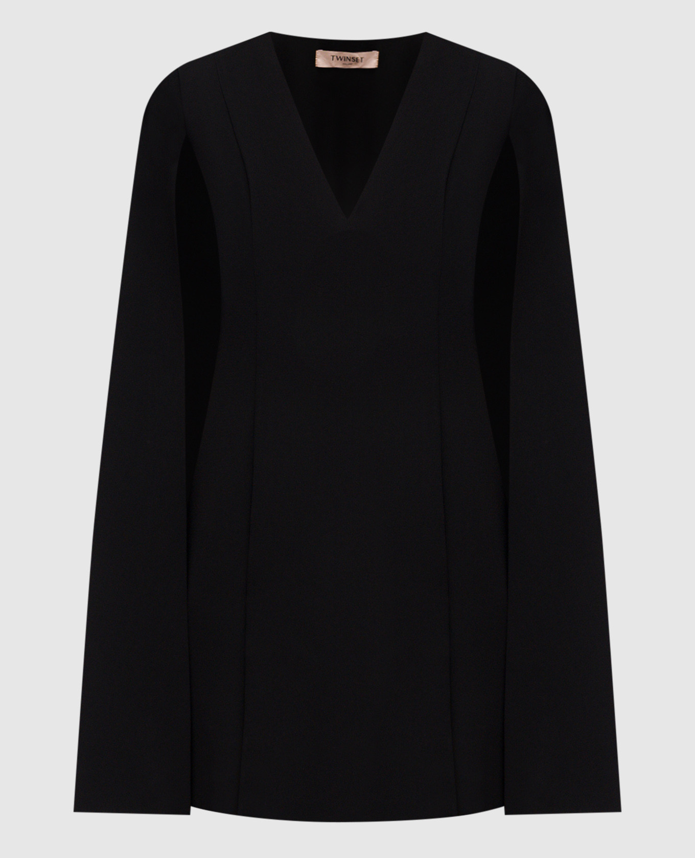 

Black mini dress with logo Twinset