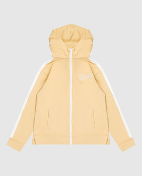 Dolce&Gabbana Children's yellow sports jacket with textured logo L4JWNOG7PWP26