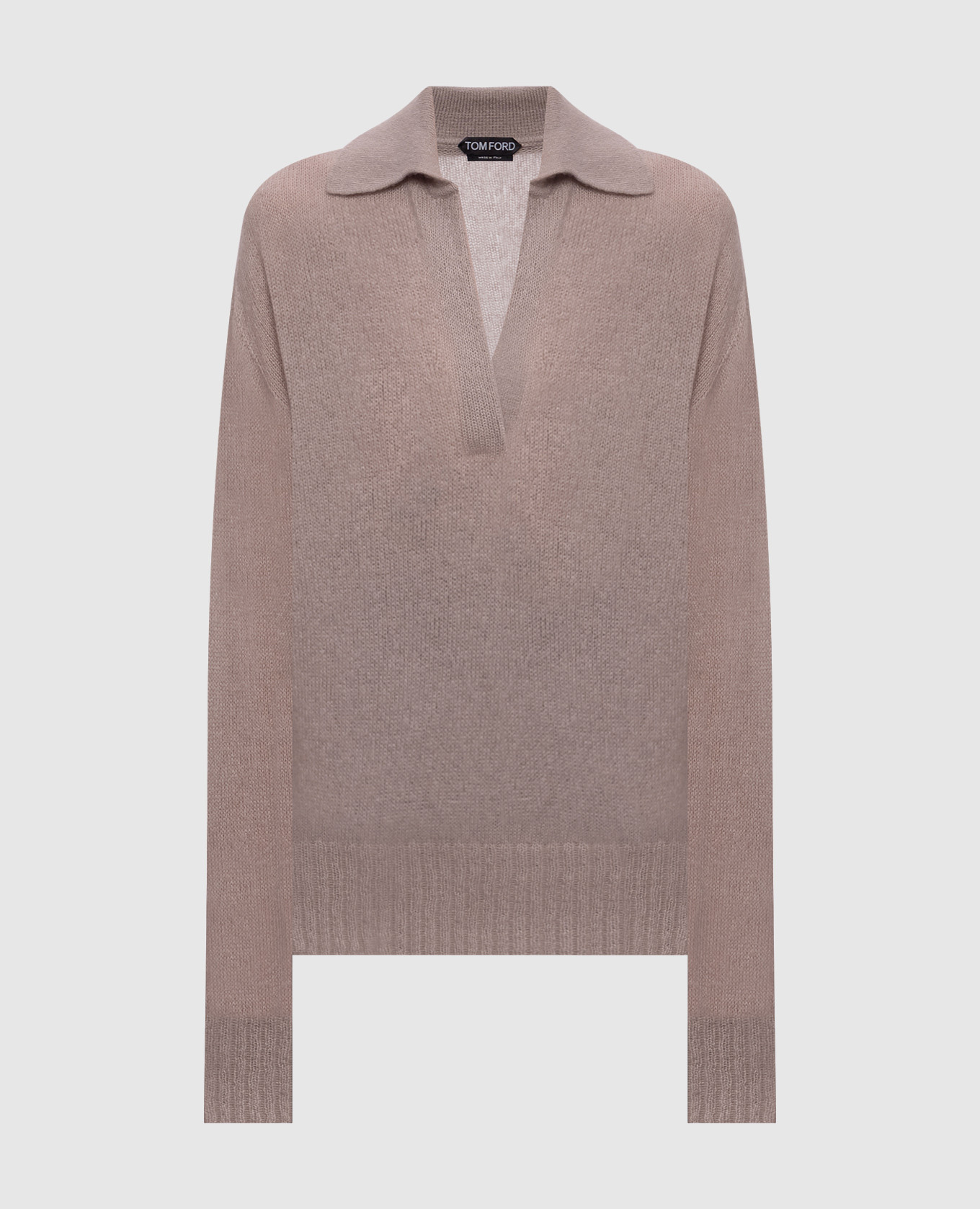 Beige cashmere and silk sweater