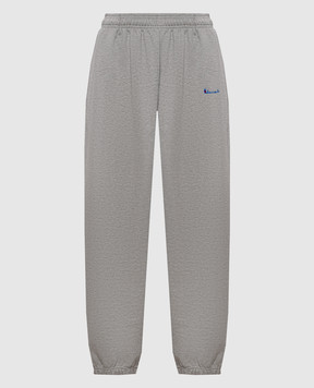 Vetements Grey joggers with logo embroidery MH27SP225G