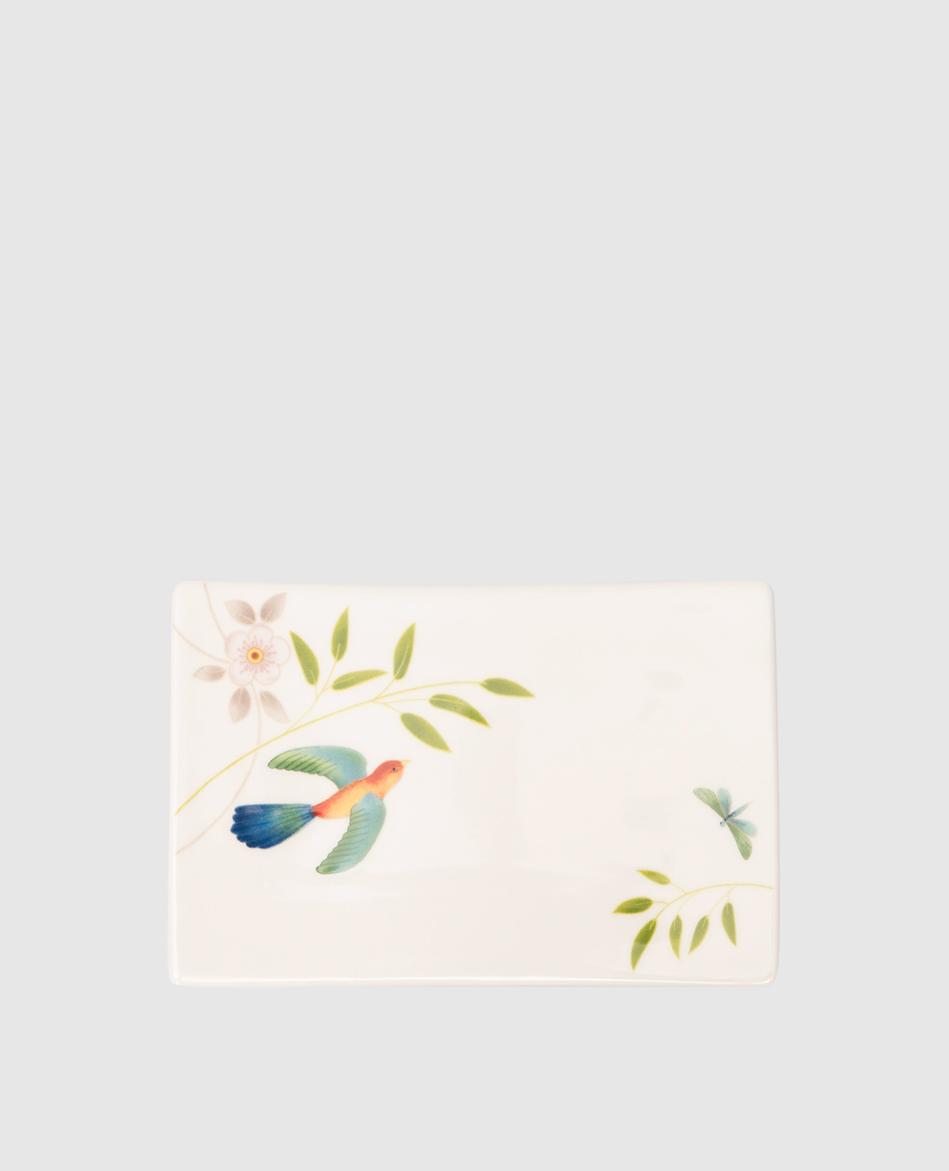 

White rectangular plate for snacks and sweets Incanto di Primavera Geminiano Cozzi 1765