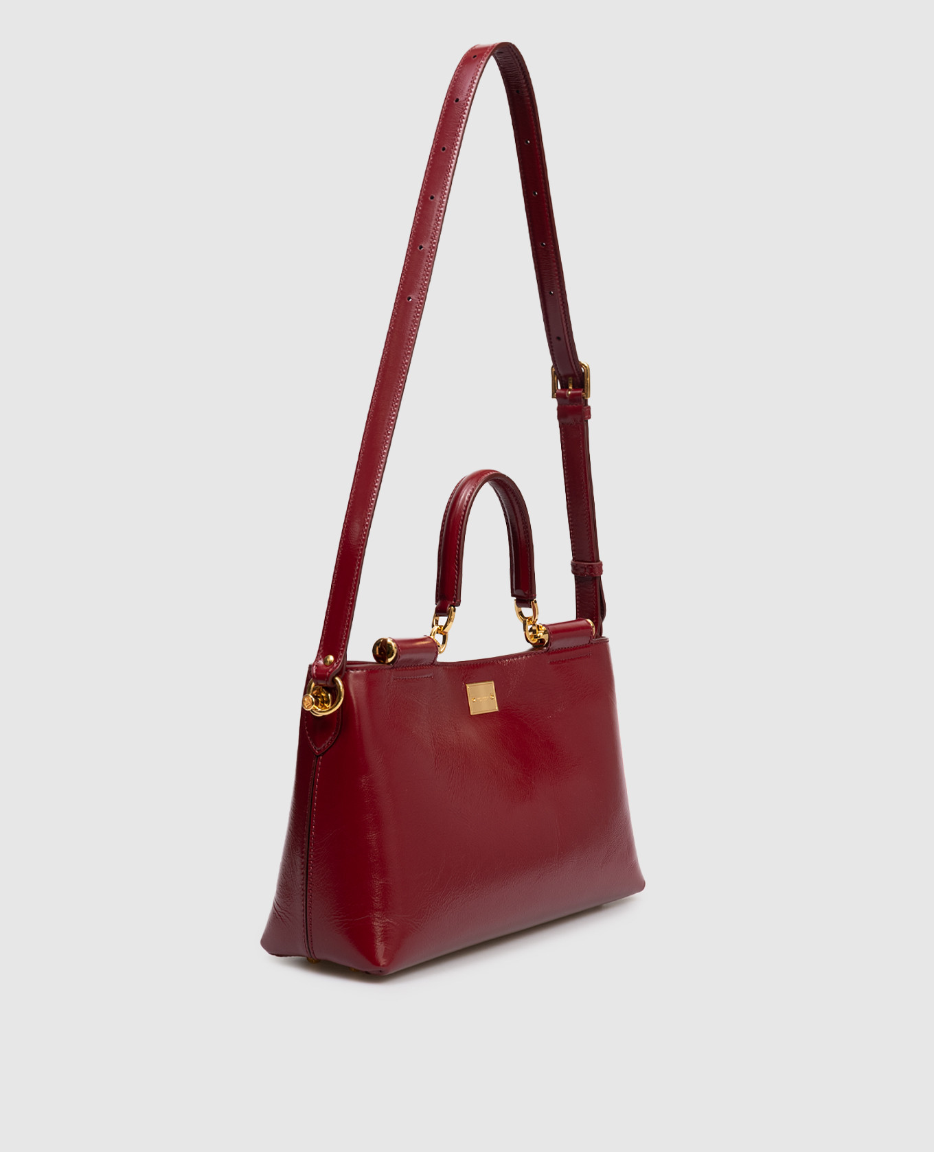 

Vittoria burgundy leather bag with logo Dolce&Gabbana