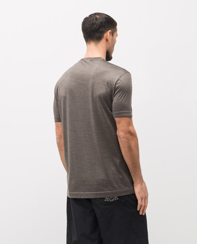 Dolce&Gabbana Brown silk T-shirt G8ST1TG7P0F